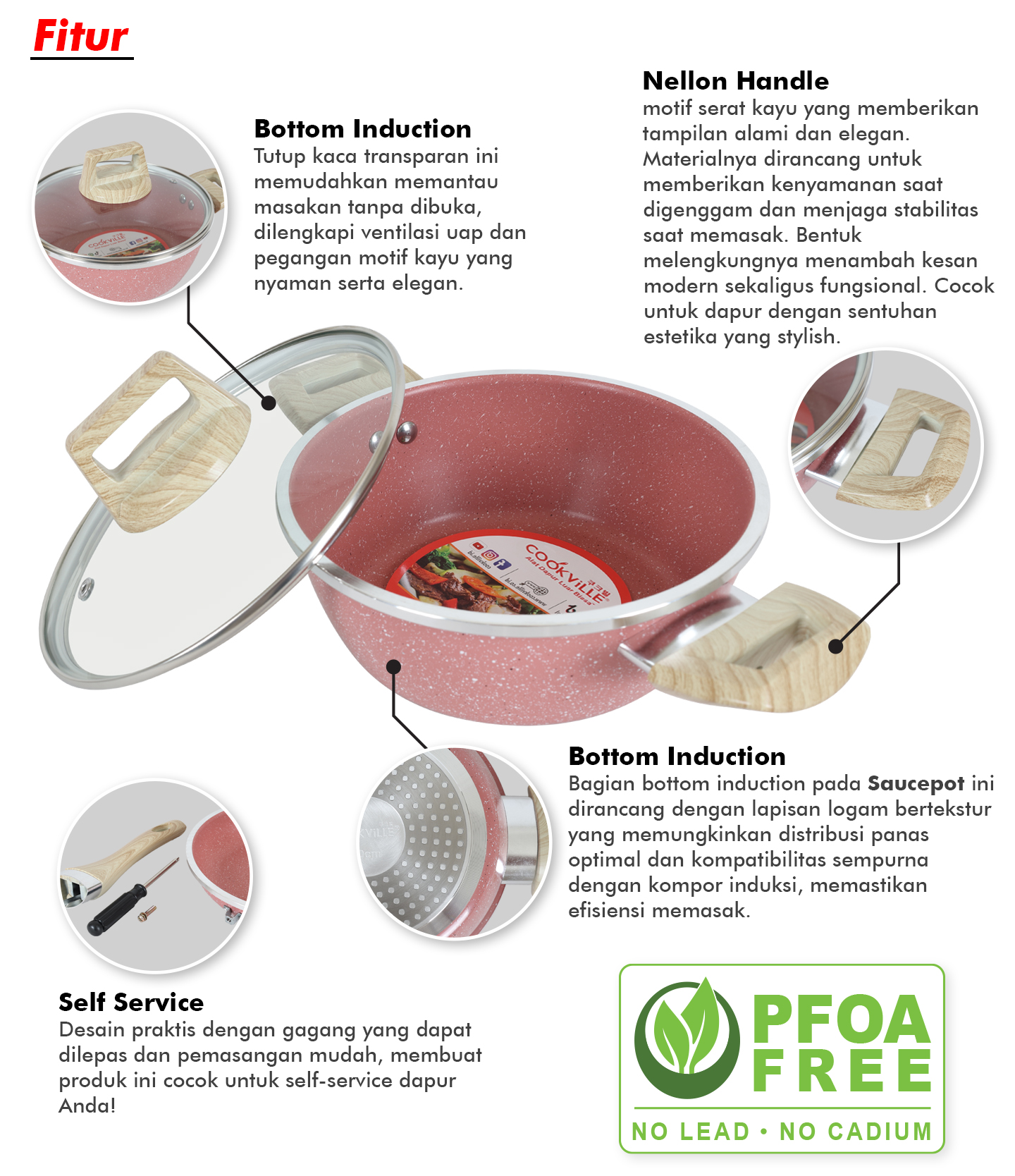 Amber Pink Saucepot